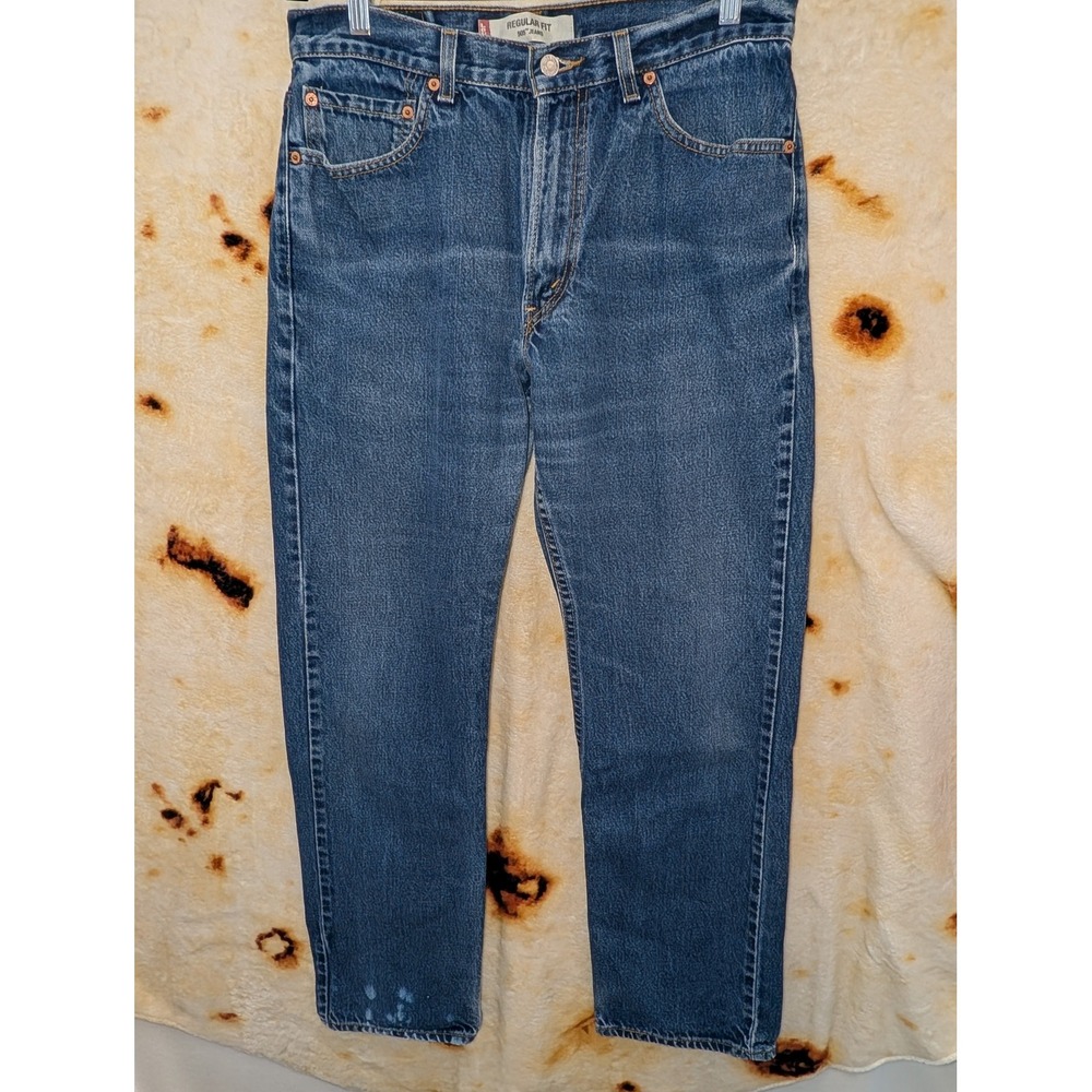 Levi's 505 Jeans Mens 34x32 Blue Medium Wash Regular Fit Vintage Made in USA